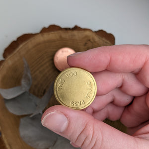 Achtsamkeits-Münze 'Lotus' (handgeprägt)